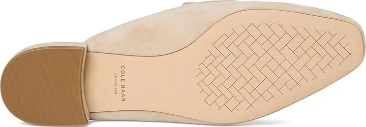 Cole Haan Pollina Scalloped Mule Loafers Women's Shoes Light Sesame Suede : 5.5 B - Medium, Leather - Image 3