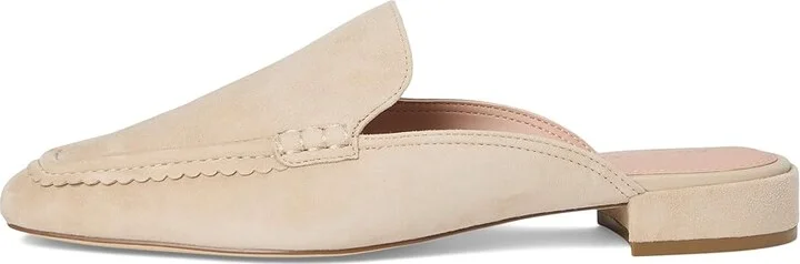 Cole Haan Pollina Scalloped Mule Loafers Women's Shoes Light Sesame Suede : 5.5 B - Medium, Leather - Image 6