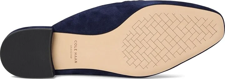 Cole Haan Pollina Scalloped Mule Loafers Women's Shoes Midnight Moon Suede : 5 B - Medium, Leather - Image 3