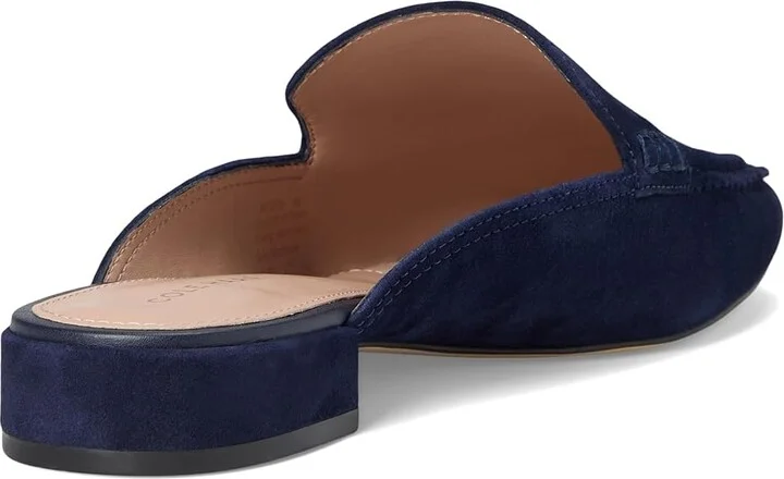 Cole Haan Pollina Scalloped Mule Loafers Women's Shoes Midnight Moon Suede : 5 B - Medium, Leather - Image 4
