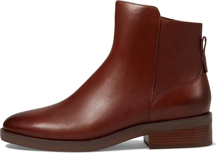 Cole Haan Ramona Ankle Bootie Waterproof Women's Boots Dark Cuoio Leather Waterproof : 11 B - Medium, Leather/Rubber - Image 5