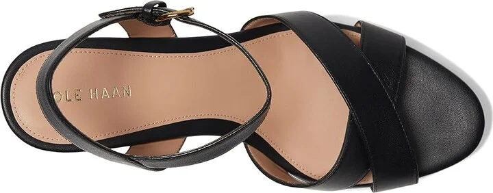 Cole Haan Riannon Platform Sandal Women's Sandals Black Leather : 8.5 B - Medium, Leather/Rubber - Image 2