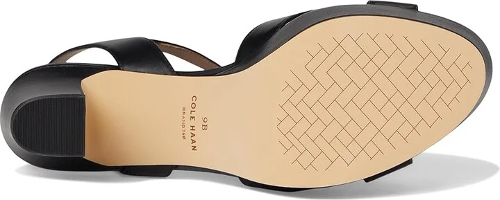 Cole Haan Riannon Platform Sandal Women's Sandals Black Leather : 8.5 B - Medium, Leather/Rubber - Image 3