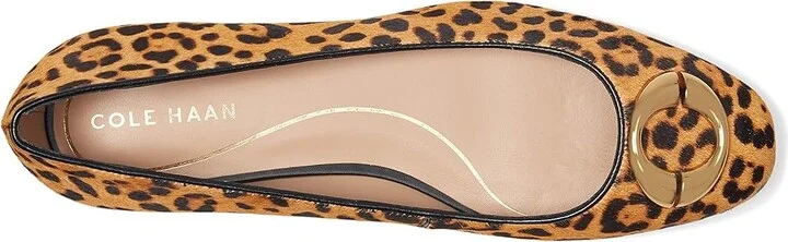 Cole Haan Skylar Ballet Flats Women's Shoes Leopard Print Haircalf/Black Leather : 5 B - Medium - Image 2