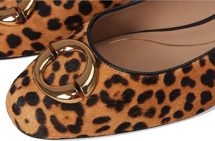 Cole Haan Skylar Ballet Flats Women's Shoes Leopard Print Haircalf/Black Leather : 5 B - Medium - Image 7