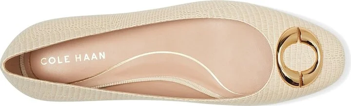 Cole Haan Skylar Ballet Flats Women's Shoes Oat Lizard Print Leather : 10 B - Medium - Image 2