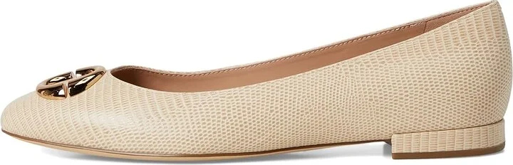 Cole Haan Skylar Ballet Flats Women's Shoes Oat Lizard Print Leather : 10 B - Medium - Image 6