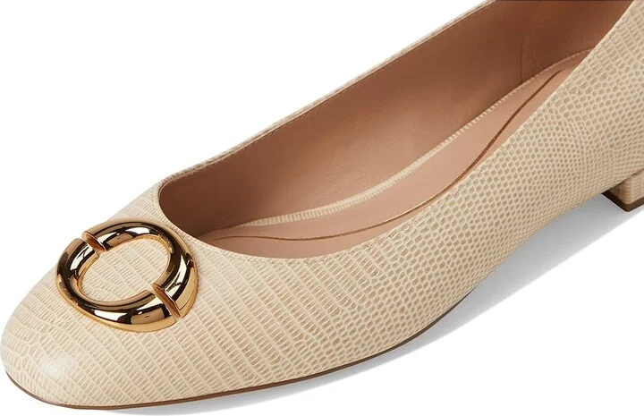 Cole Haan Skylar Ballet Flats Women's Shoes Oat Lizard Print Leather : 10 B - Medium - Image 7
