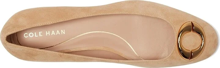 Cole Haan Skylar Ballet Flats Women's Shoes Tuscan Suede : 9 B - Medium, Leather - Image 2