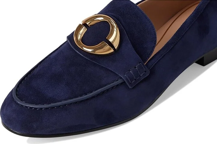 Cole Haan Skylar Loafers Women's Shoes Midnight Moon Suede : 11 B - Medium, Leather - Image 7