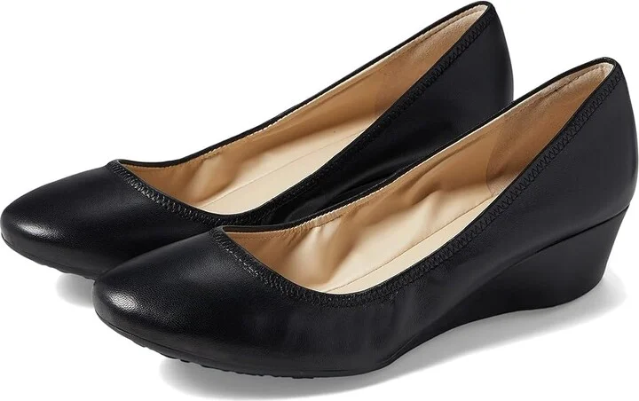 Cole Haan Sloane Wedge Women's Shoes Black Leather : 10 B - Medium, Leather/Synthetic