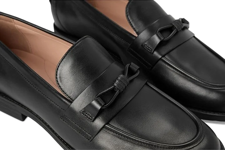 Cole Haan Stassi Bow Loafers Women's Shoes Black Leather : 7.5 B - Medium - Image 7