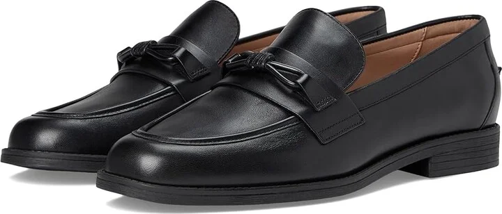 Cole Haan Stassi Bow Loafers Women's Shoes Black Leather : 7.5 B - Medium