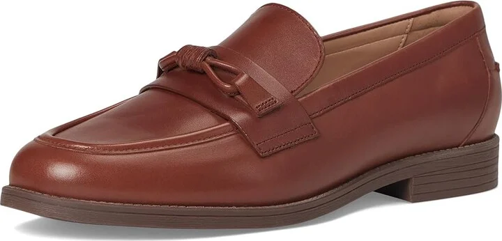 Cole Haan Stassi Bow Loafers Women's Shoes Dark Cuoio Leather : 7 B - Medium - Image 5