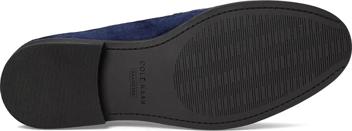 Cole Haan Stassi Bow Loafers Women's Shoes Midnight Moon Suede : 5 B - Medium, Leather - Image 3