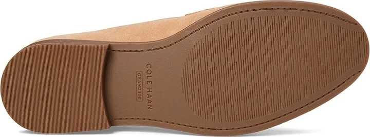 Cole Haan Stassi Bow Loafers Women's Shoes Tuscan Sand Suede : 8 B - Medium, Leather - Image 3