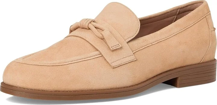 Cole Haan Stassi Bow Loafers Women's Shoes Tuscan Sand Suede : 8 B - Medium, Leather - Image 5