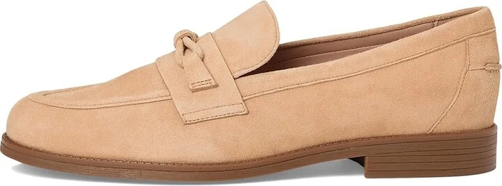 Cole Haan Stassi Bow Loafers Women's Shoes Tuscan Sand Suede : 8 B - Medium, Leather - Image 6
