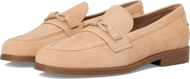 Cole Haan Stassi Bow Loafers Women's Shoes Tuscan Sand Suede : 8 B - Medium, Leather