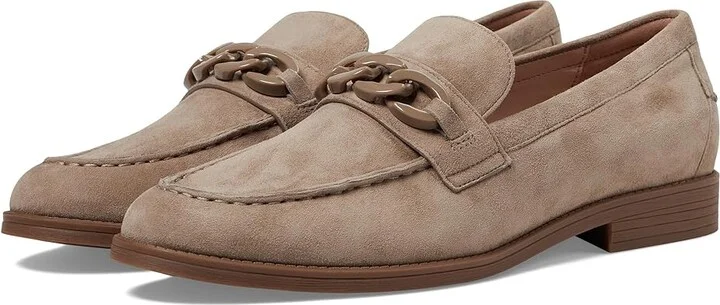 Cole Haan Stassi Chain Loafer Women's Shoes Irish Coffee Suede : 9 B - Medium, Leather