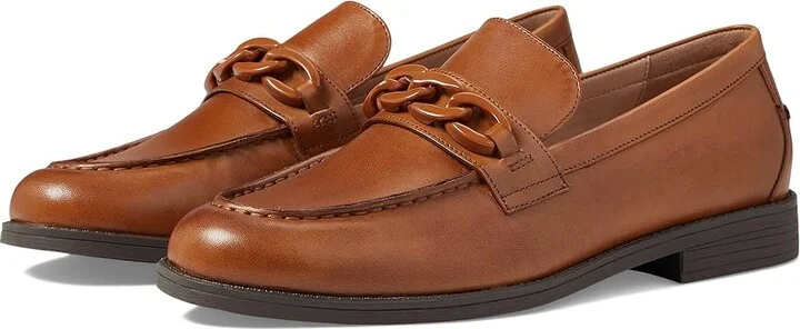 Cole Haan Stassi Chain Loafer Women's Shoes Pecan Leather : 5 B - Medium