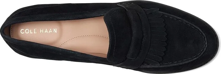 Cole Haan Stassi Kiltie Loafers Women's Shoes Black Suede : 7 B - Medium, Synthetic - Image 2
