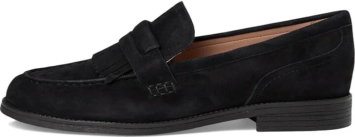 Cole Haan Stassi Kiltie Loafers Women's Shoes Black Suede : 7 B - Medium, Synthetic - Image 6
