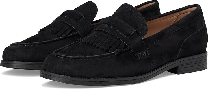 Cole Haan Stassi Kiltie Loafers Women's Shoes Black Suede : 7 B - Medium, Synthetic