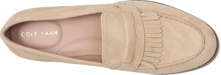 Cole Haan Stassi Kiltie Loafers Women's Shoes Oat Suede : 6.5 B - Medium, Synthetic - Image 2