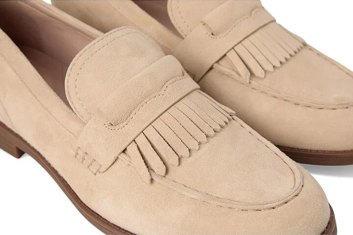 Cole Haan Stassi Kiltie Loafers Women's Shoes Oat Suede : 6.5 B - Medium, Synthetic - Image 7