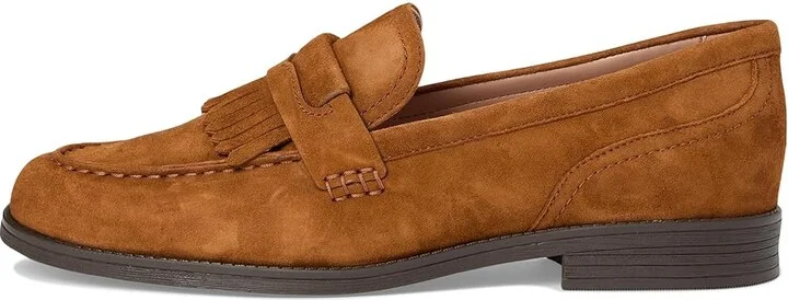 Cole Haan Stassi Kiltie Loafers Women's Shoes Tobacco Suede : 6 B - Medium, Synthetic - Image 6
