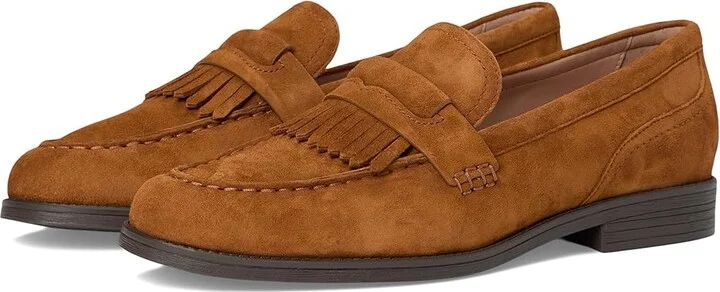 Cole Haan Stassi Kiltie Loafers Women's Shoes Tobacco Suede : 6 B - Medium, Synthetic