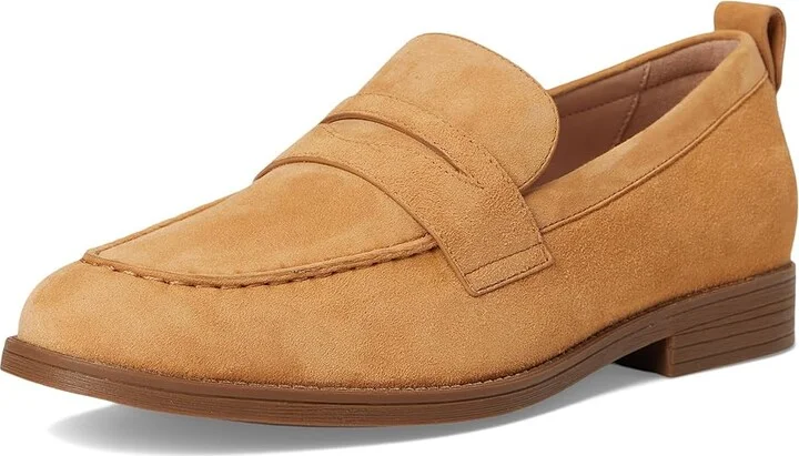 Cole Haan Stassi Penny Loafers Women's Shoes Biscuit Suede : 9.5 B - Medium, Leather - Image 5