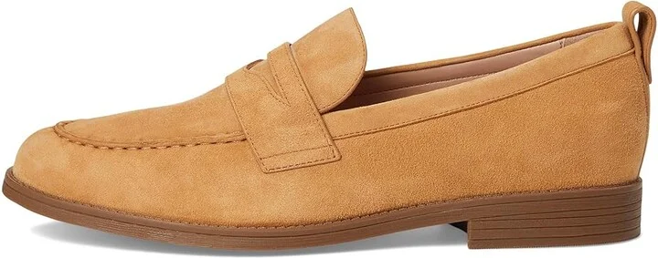Cole Haan Stassi Penny Loafers Women's Shoes Biscuit Suede : 9.5 B - Medium, Leather - Image 6