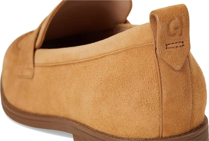 Cole Haan Stassi Penny Loafers Women's Shoes Biscuit Suede : 9.5 B - Medium, Leather - Image 7