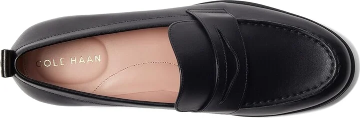 Cole Haan Stassi Penny Loafers Women's Shoes Black Leather : 10 B - Medium - Image 2