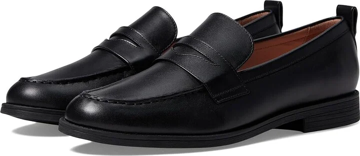 Cole Haan Stassi Penny Loafers Women's Shoes Black Leather : 10 B - Medium