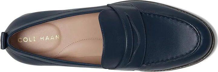 Cole Haan Stassi Penny Loafers Women's Shoes Blue Wing Teal Leather : 5.5 B - Medium - Image 2
