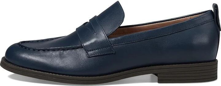 Cole Haan Stassi Penny Loafers Women's Shoes Blue Wing Teal Leather : 5.5 B - Medium - Image 6
