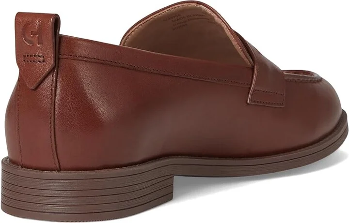 Cole Haan Stassi Penny Loafers Women's Shoes Dark Cuoio/Mahogany : 5.5 C - Wide, Leather - Image 4