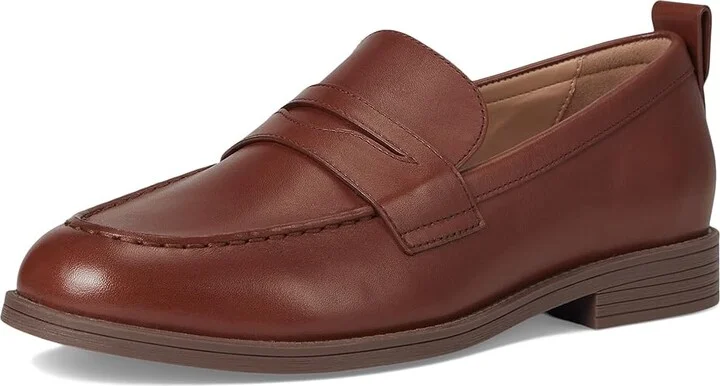 Cole Haan Stassi Penny Loafers Women's Shoes Dark Cuoio/Mahogany : 5.5 C - Wide, Leather - Image 5