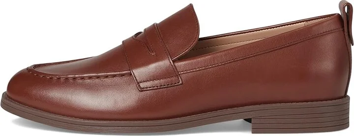 Cole Haan Stassi Penny Loafers Women's Shoes Dark Cuoio/Mahogany : 5.5 C - Wide, Leather - Image 6