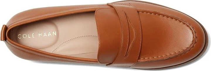 Cole Haan Stassi Penny Loafers Women's Shoes Pecan Leather : 10 B - Medium - Image 2
