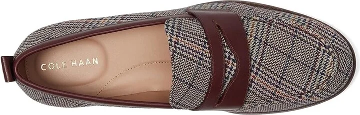 Cole Haan Stassi Penny Loafers Women's Shoes Plaid Textle : 6 B - Medium, Leather - Image 2