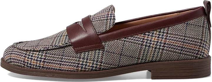 Cole Haan Stassi Penny Loafers Women's Shoes Plaid Textle : 6 B - Medium, Leather - Image 6