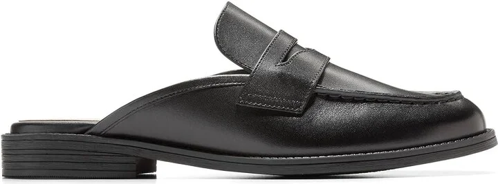 Cole Haan Stassi Penny Mule Women's Flat Shoes Black Leather : 7.5 B - Medium - Image 7