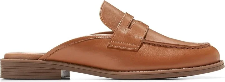 Cole Haan Stassi Penny Mule Women's Flat Shoes Pecan Leather : 6 B - Medium - Image 7