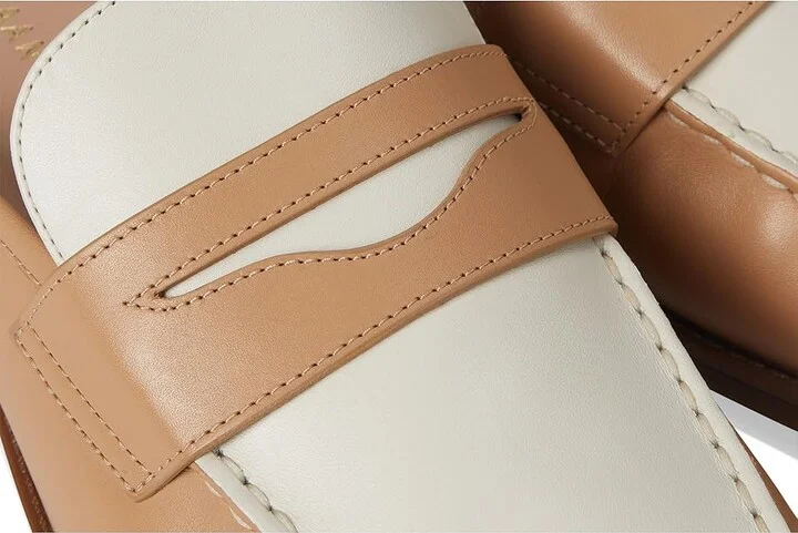 Cole Haan Stassi Penny Mule Women's Flat Shoes Tuscan Sand/Ivory Leather : 6 B - Medium - Image 7