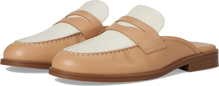 Cole Haan Stassi Penny Mule Women's Flat Shoes Tuscan Sand/Ivory Leather : 6 B - Medium