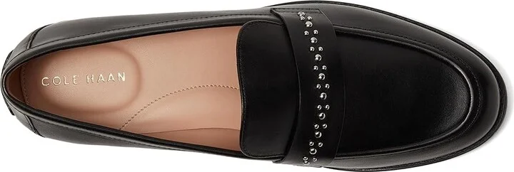 Cole Haan Stephie Embellished Loafers Women's Flat Shoes Black Leather : 5 B - Medium - Image 2